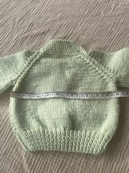 small 0-3m pistachio cardigan