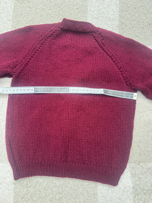 3-5 years burgundy cardigan