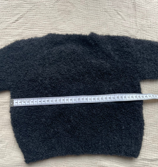 2-3 years black boucle cardigan