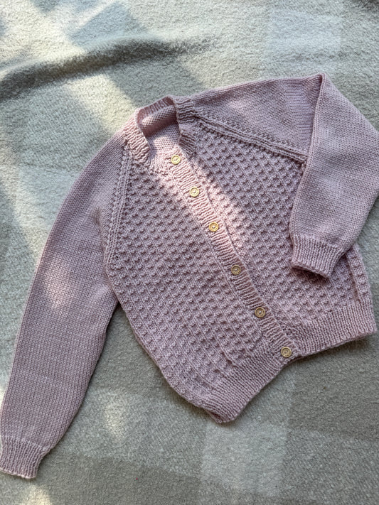 3-5 years oyster pink cardigan