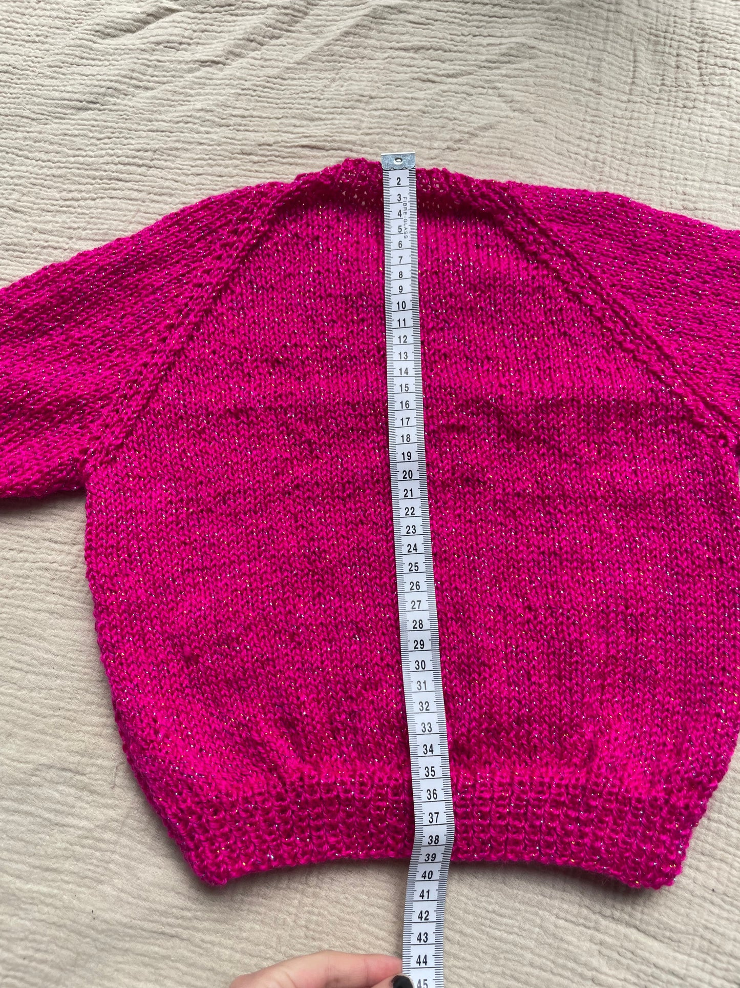 2-3 years magenta sparkle cardigan