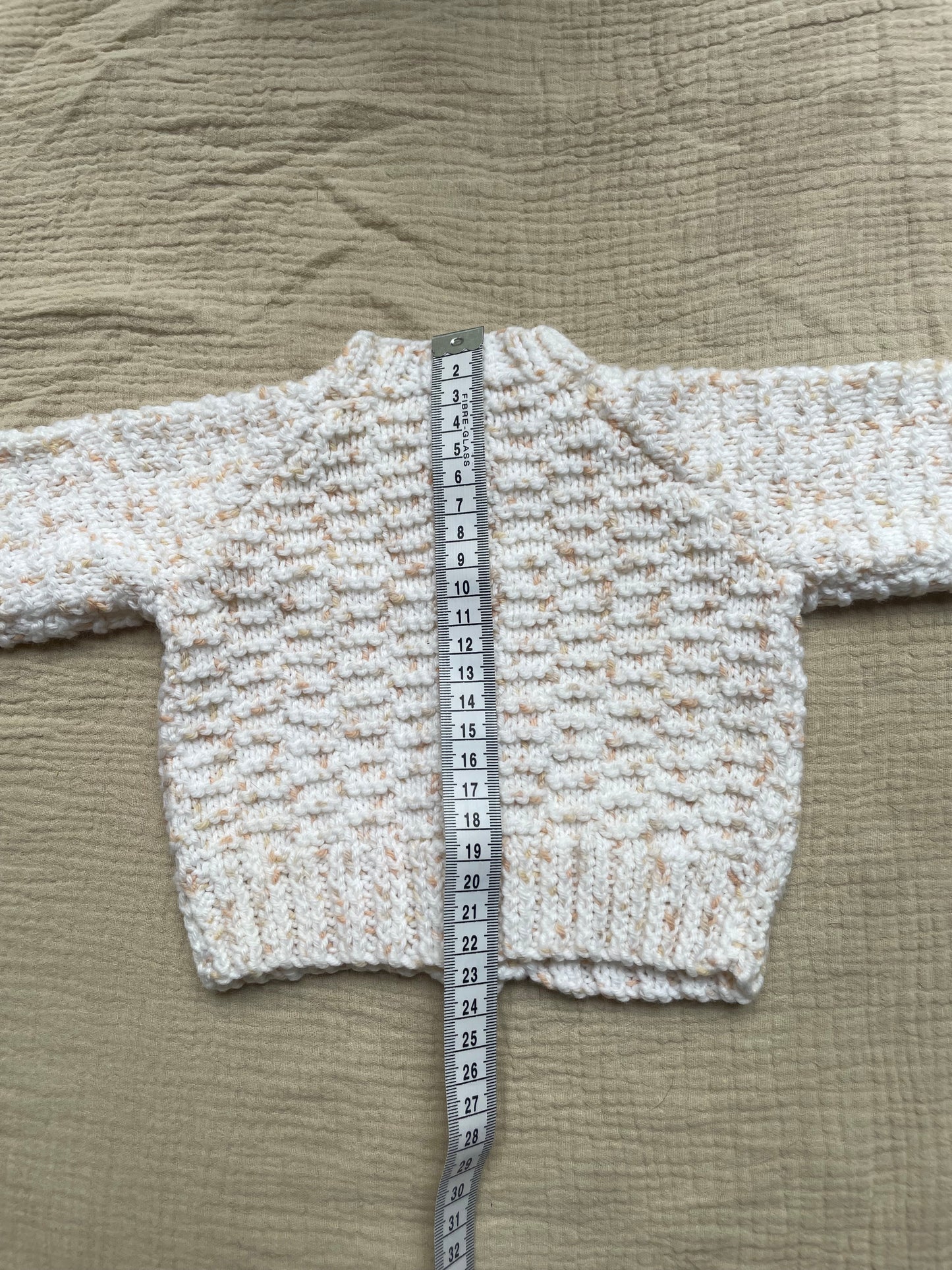 0-3m neutral fleck cardigan