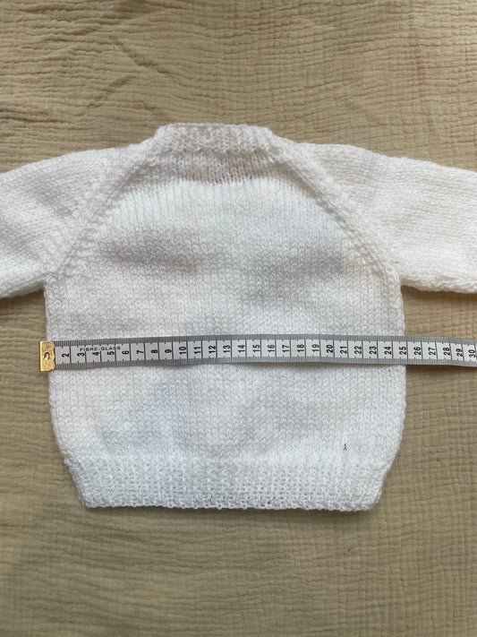 0-3m white cardigan