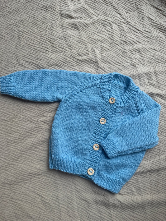 3-6m cloud blue cardigan