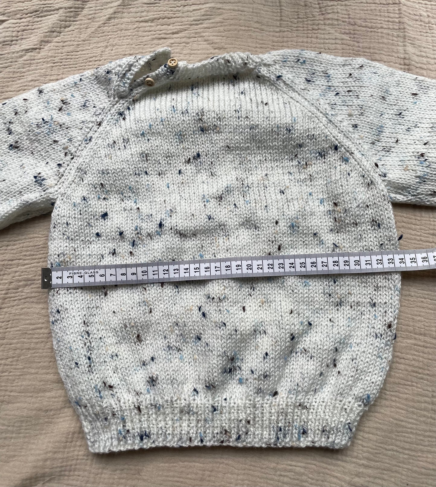 2-3 years neutral with blue flecks jumper