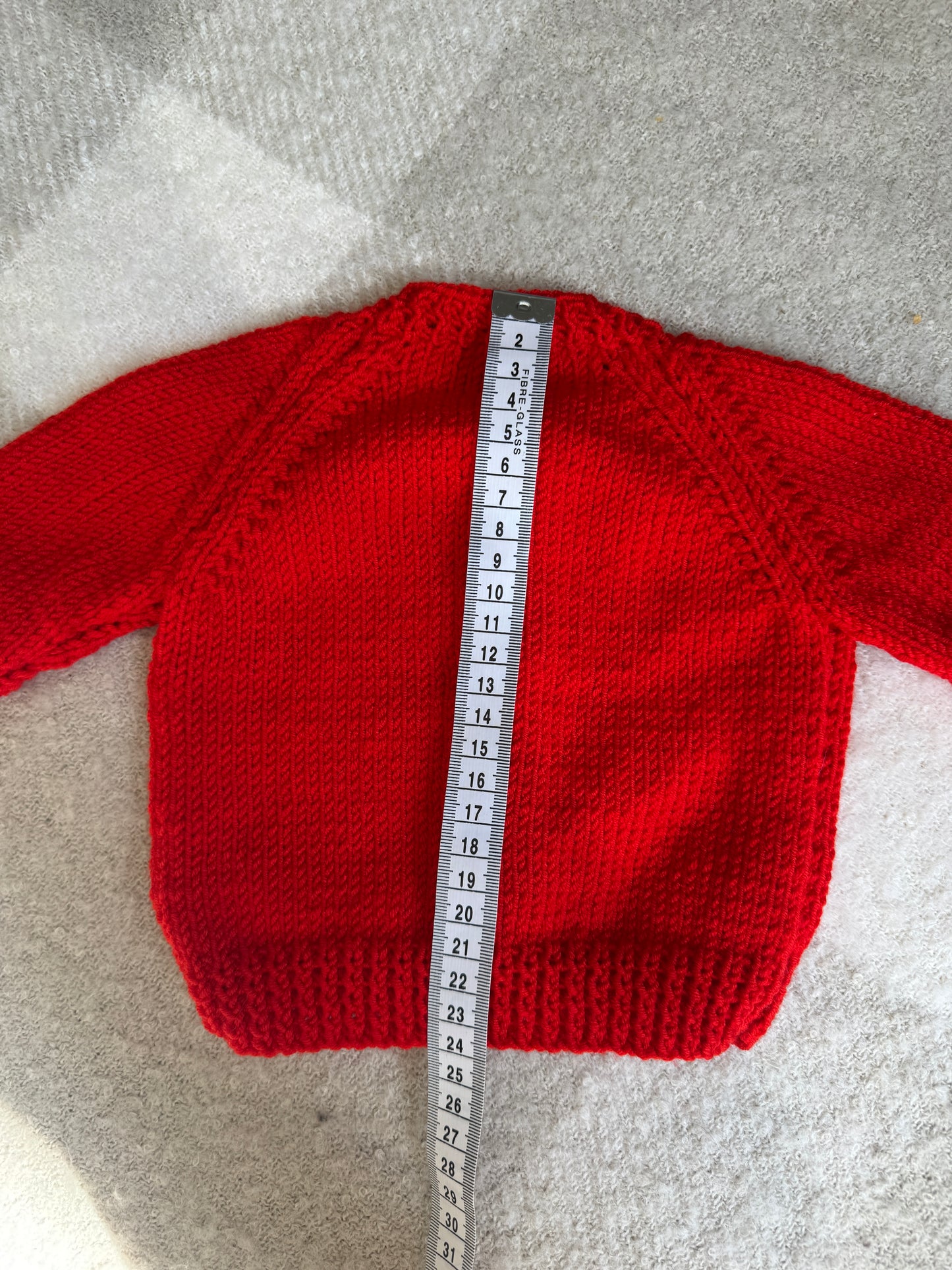0-3m red cardigan