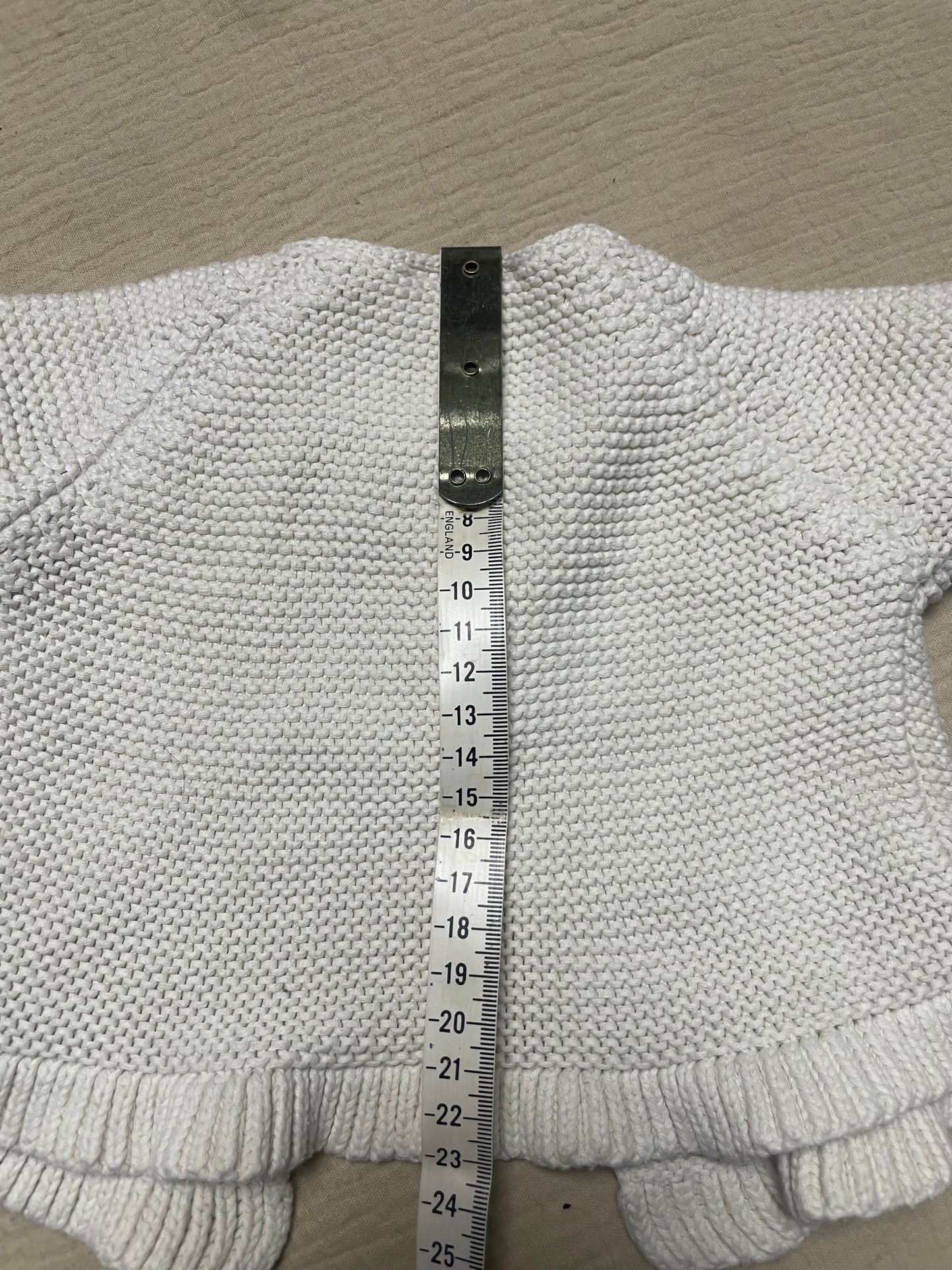 0-3m white cardigan