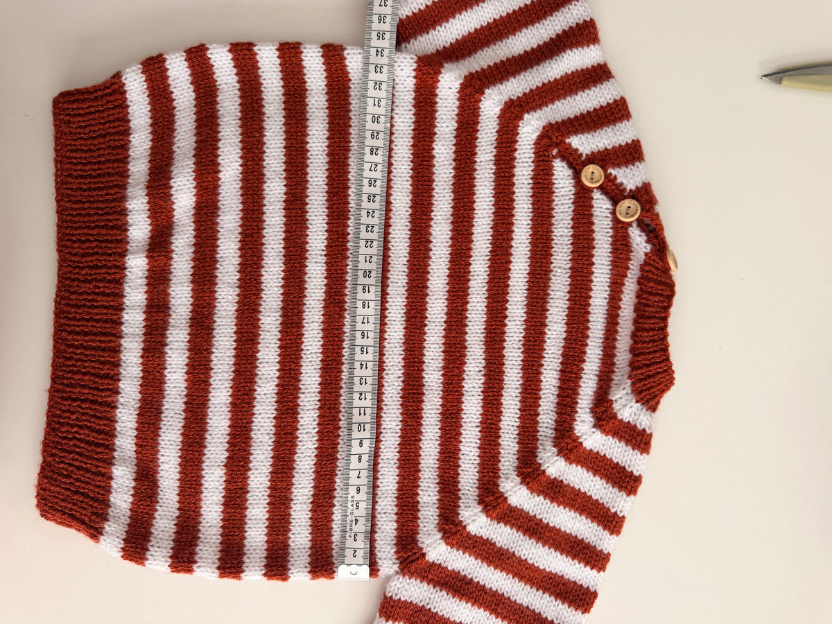 2-4 years copper and white stripe jumper