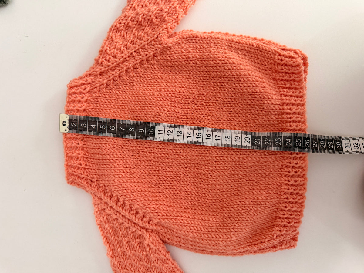 0-3m peach cardigan