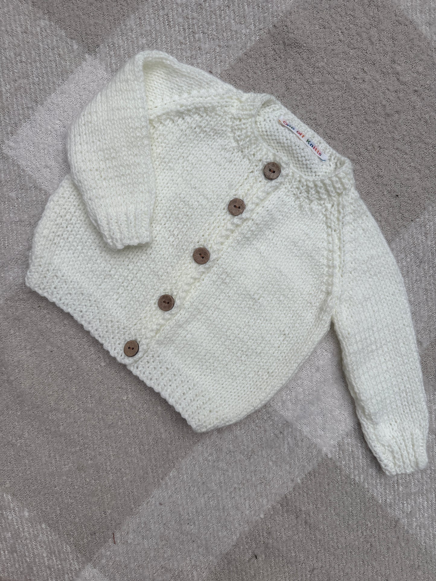 6-12m pale cream cardigan
