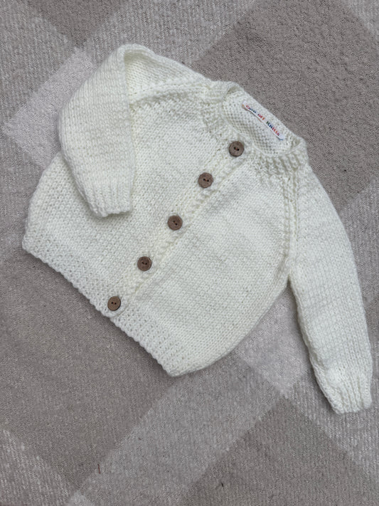 6-12m pale cream cardigan