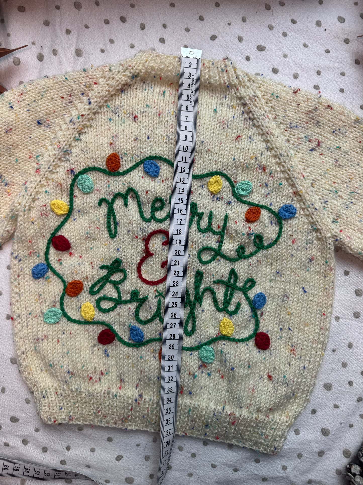 Merry & Bright 18-24 months cream fleck cardigan