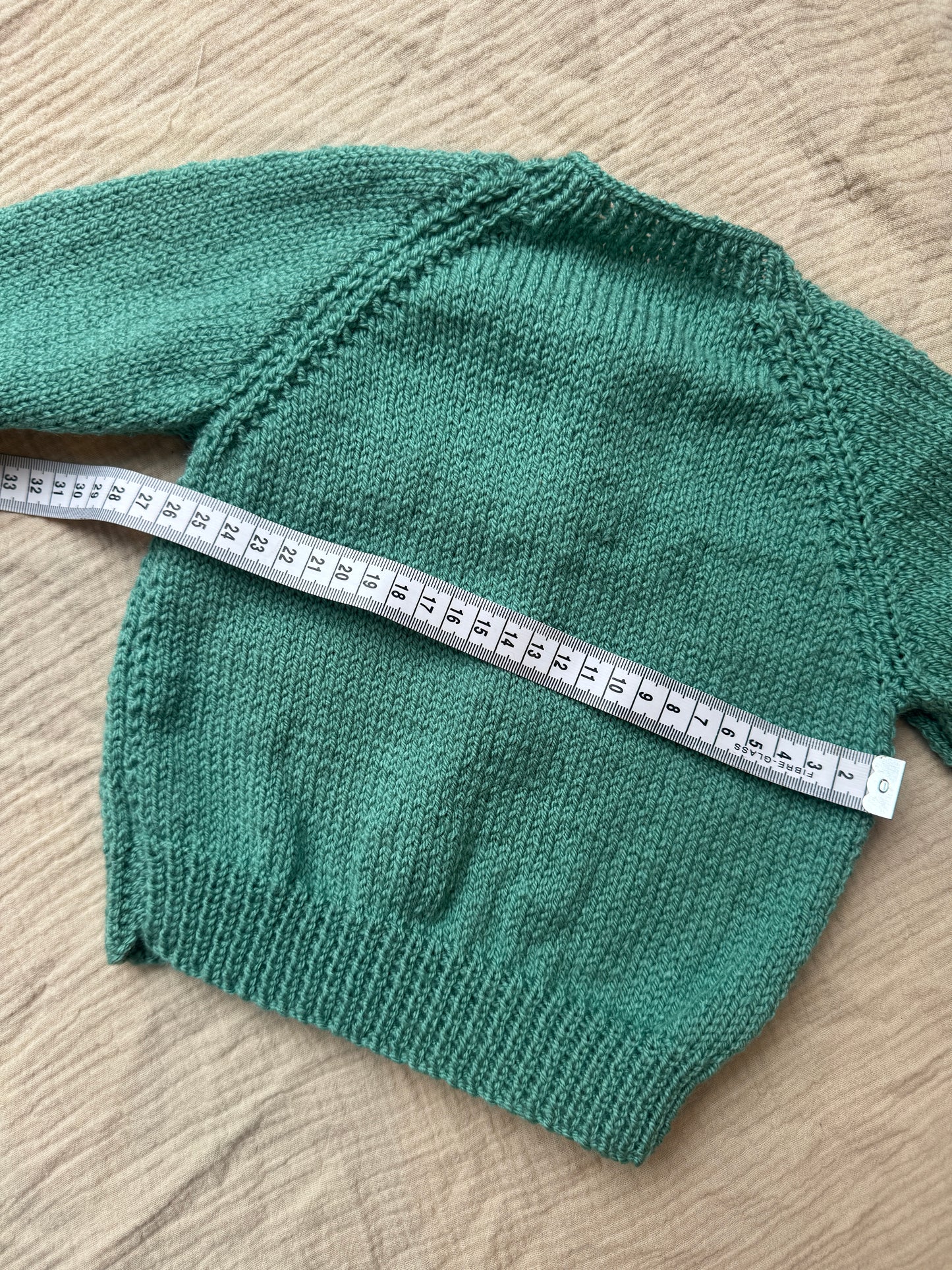 6-12m sage blue cardigan