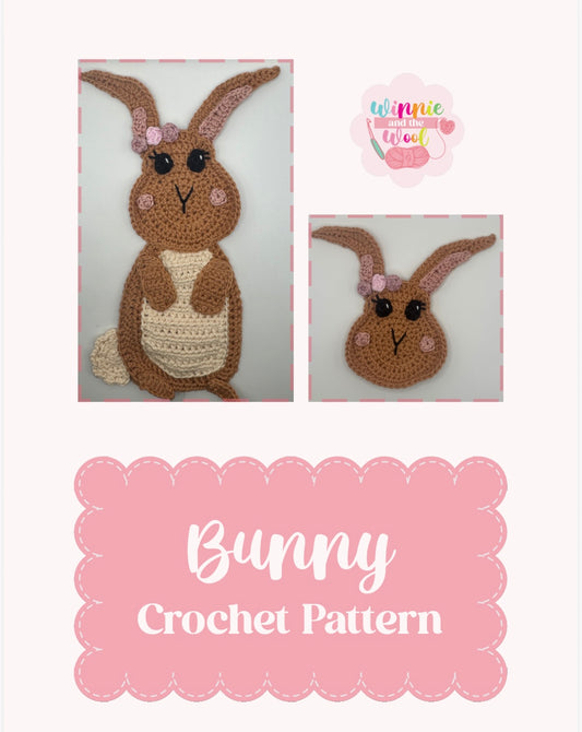 Bunny Applique Crochet Pattern + free flower patterns for Easter only!