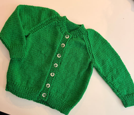 1-2 years green glitter cardigan (slight imperfection)