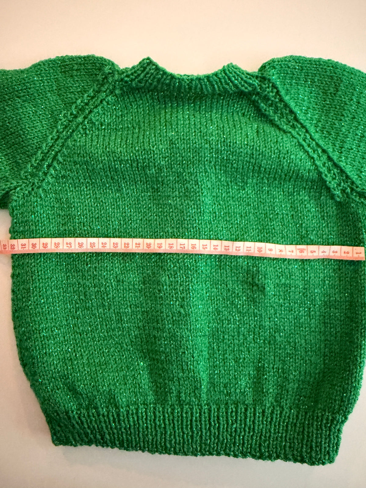 1-2 years green glitter cardigan (slight imperfection)