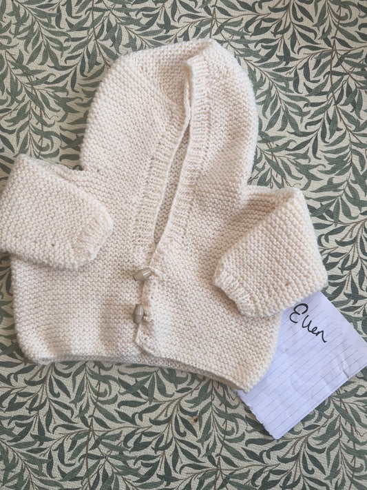 6m cream hooded cardigan